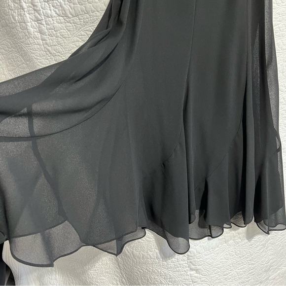 Bellissima Womens Black Maxi Sheer Lined Skirt, Size 14, #133 - Picture 10 of 11